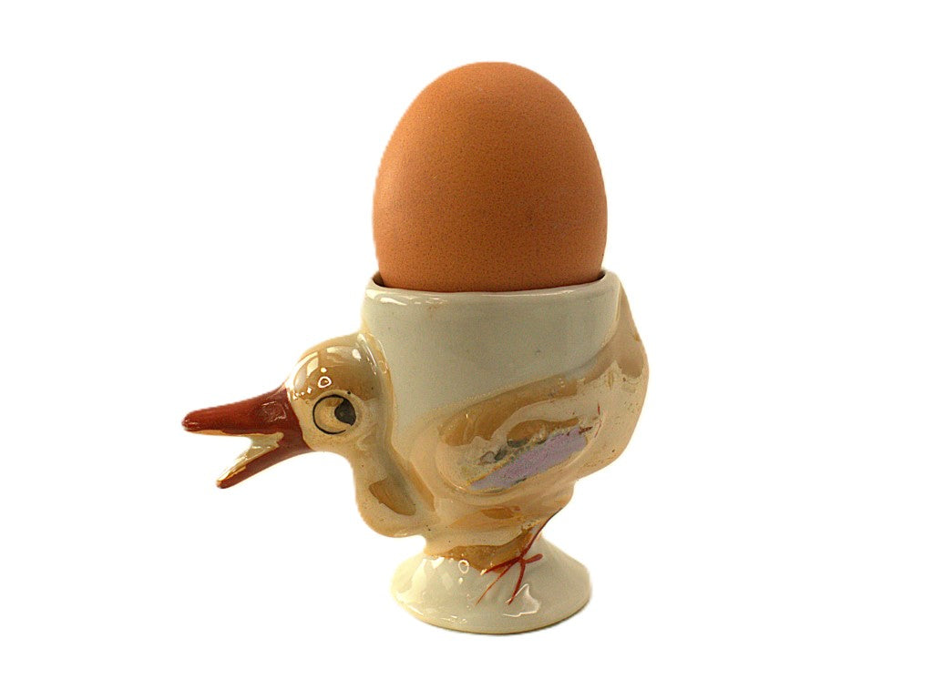 Kitsch Vintage Lustreware Duck Eggcup Planter
