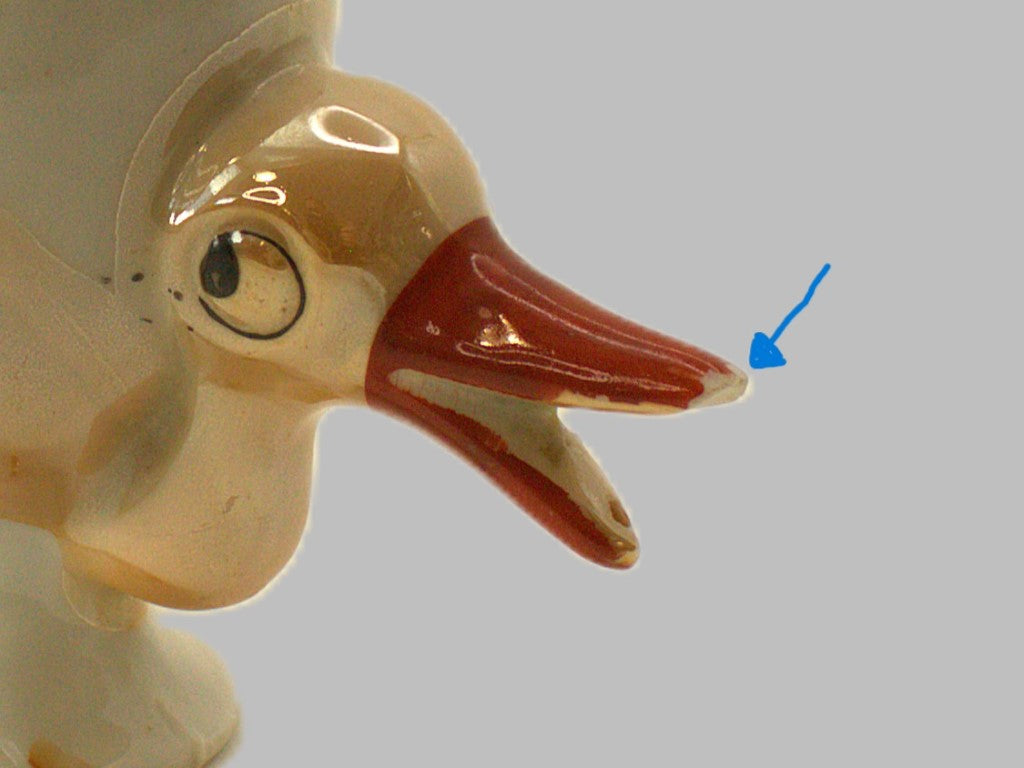 Kitsch Vintage Lustreware Duck Eggcup Planter