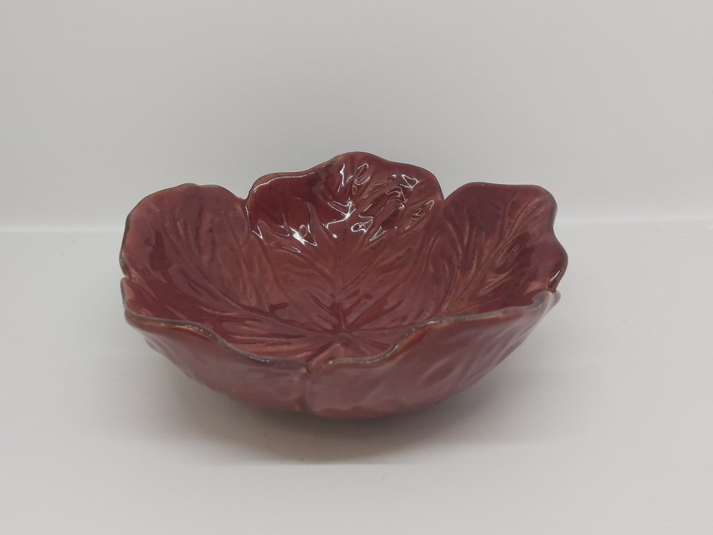 Burgundy Cabbage Leaf Bowl