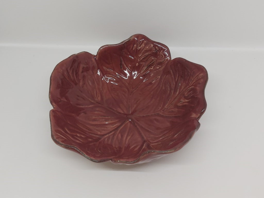 Burgundy Cabbage Leaf Bowl