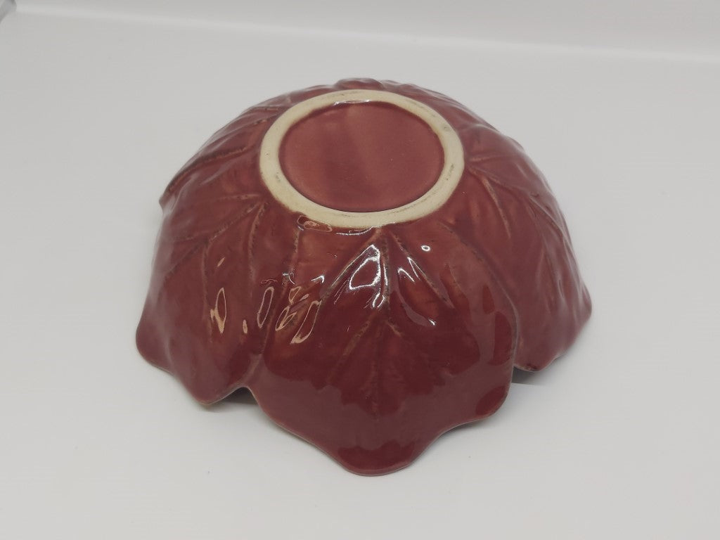 Burgundy Cabbage Leaf Bowl