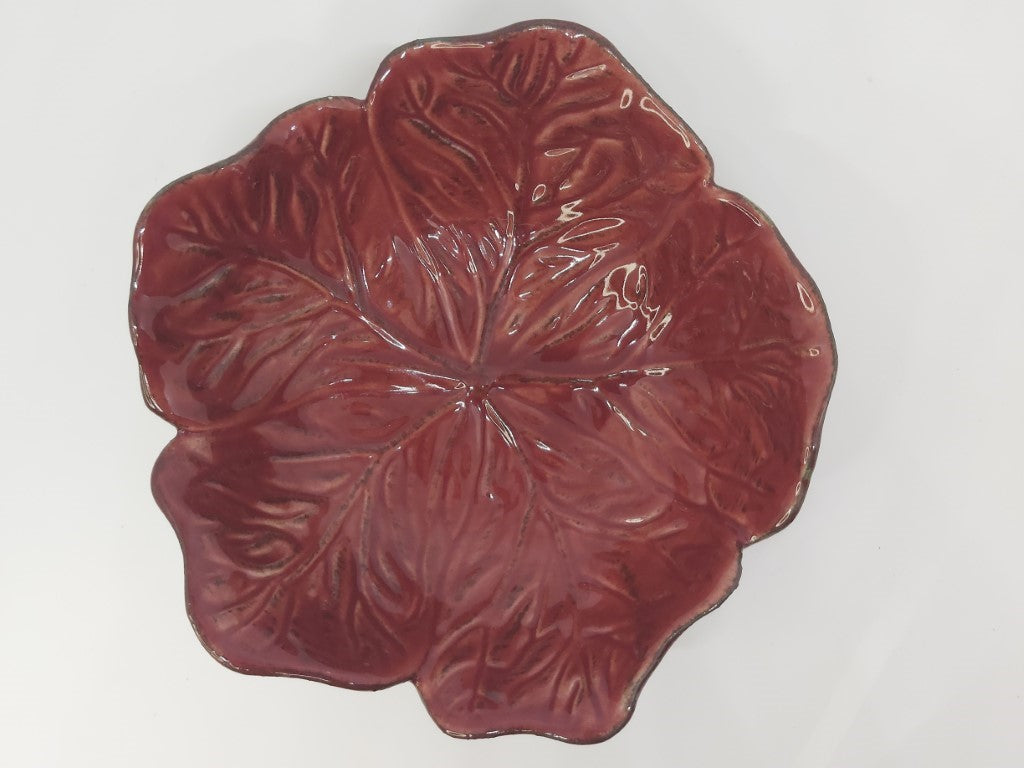Burgundy Cabbage Leaf Bowl