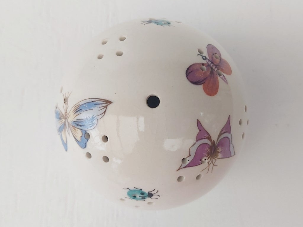 Butterfly, Strawberries & Ladybugs Ceramic Pomander