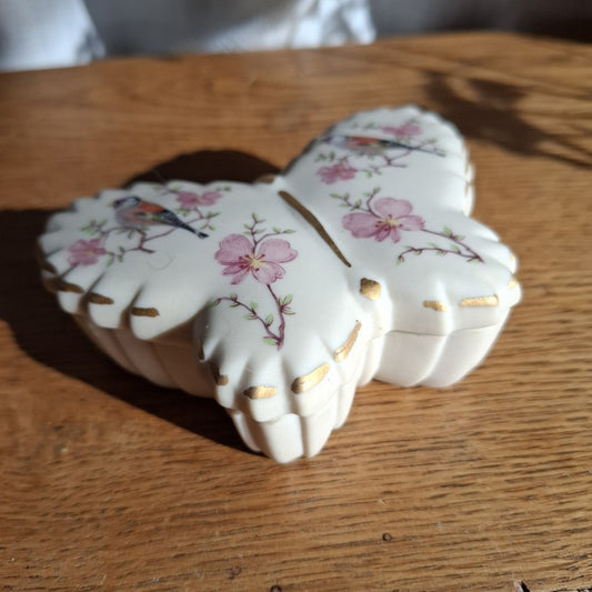 Porcelain Butterfly Trinket Box