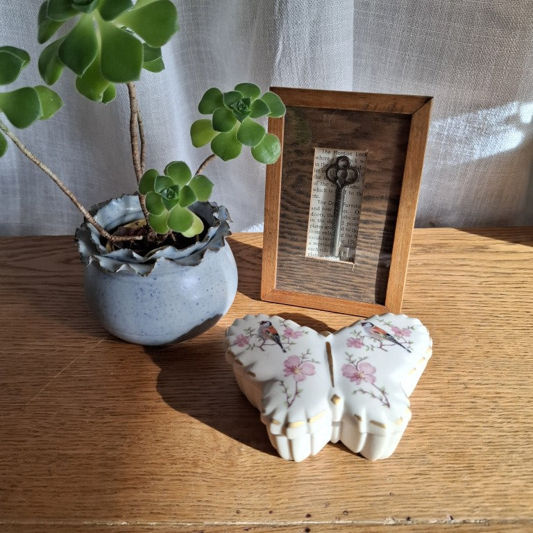 Porcelain Butterfly Trinket Box
