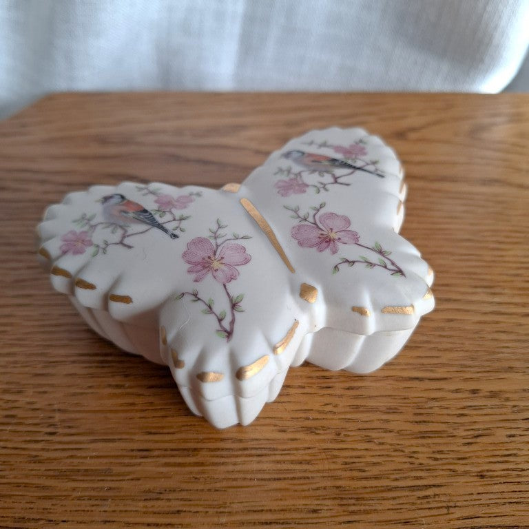 Porcelain Butterfly Trinket Box