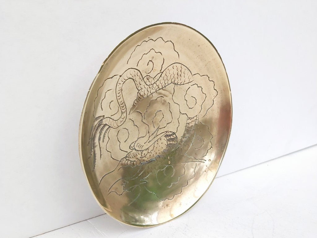 Chinese Brass Engraved Dish