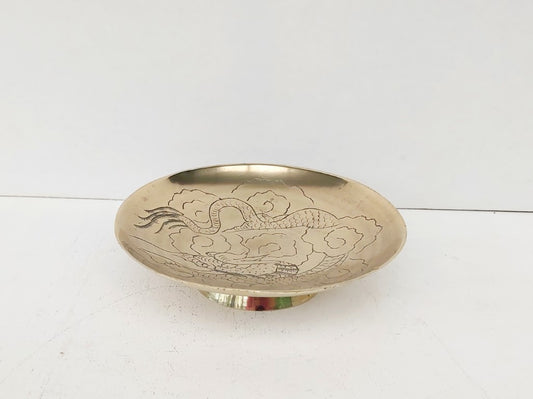 Chinese Brass Engraved Dish