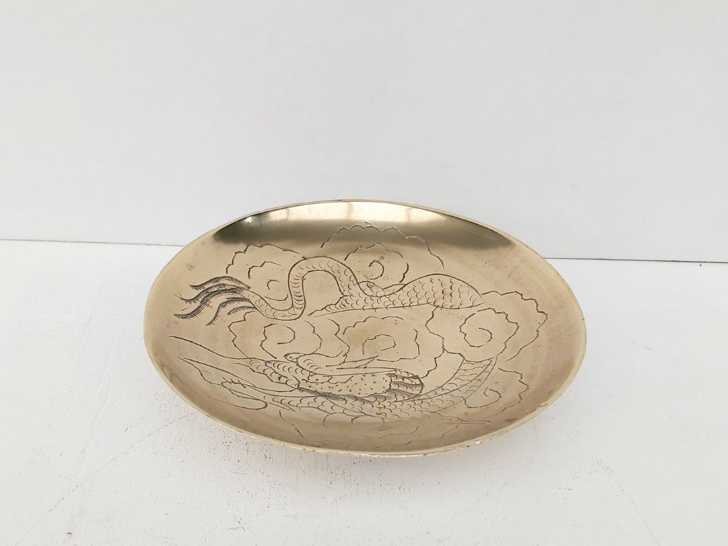 Chinese Brass Engraved Dish