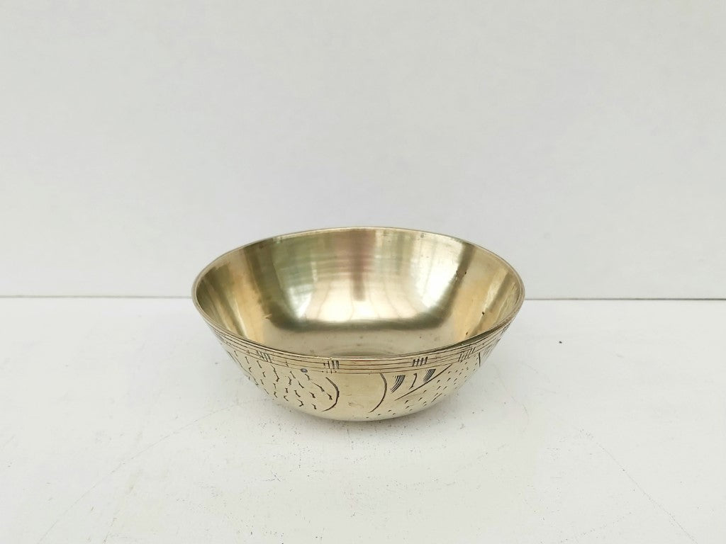 Chinese Brass Decorative Engraved Brass Bowl