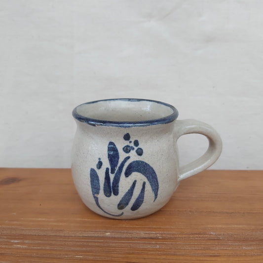 Cobalt Salt Glaze Studio Pottery Coffee Cup