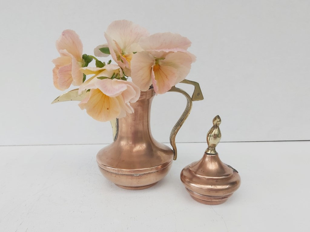 Vintage Turkish Dallah Copper & Brass Coffee Pot