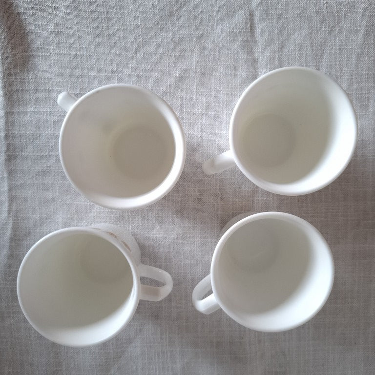 Corningware Corelle Butterfly Gold Milk Glass Coffee Cups