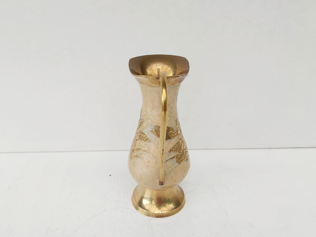 Enamelled Brass Pitcher / Vase