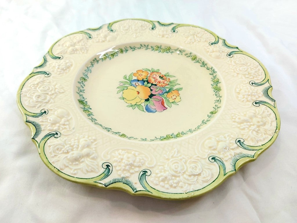 Crown Ducal 1930's Majolica Floral Plate
