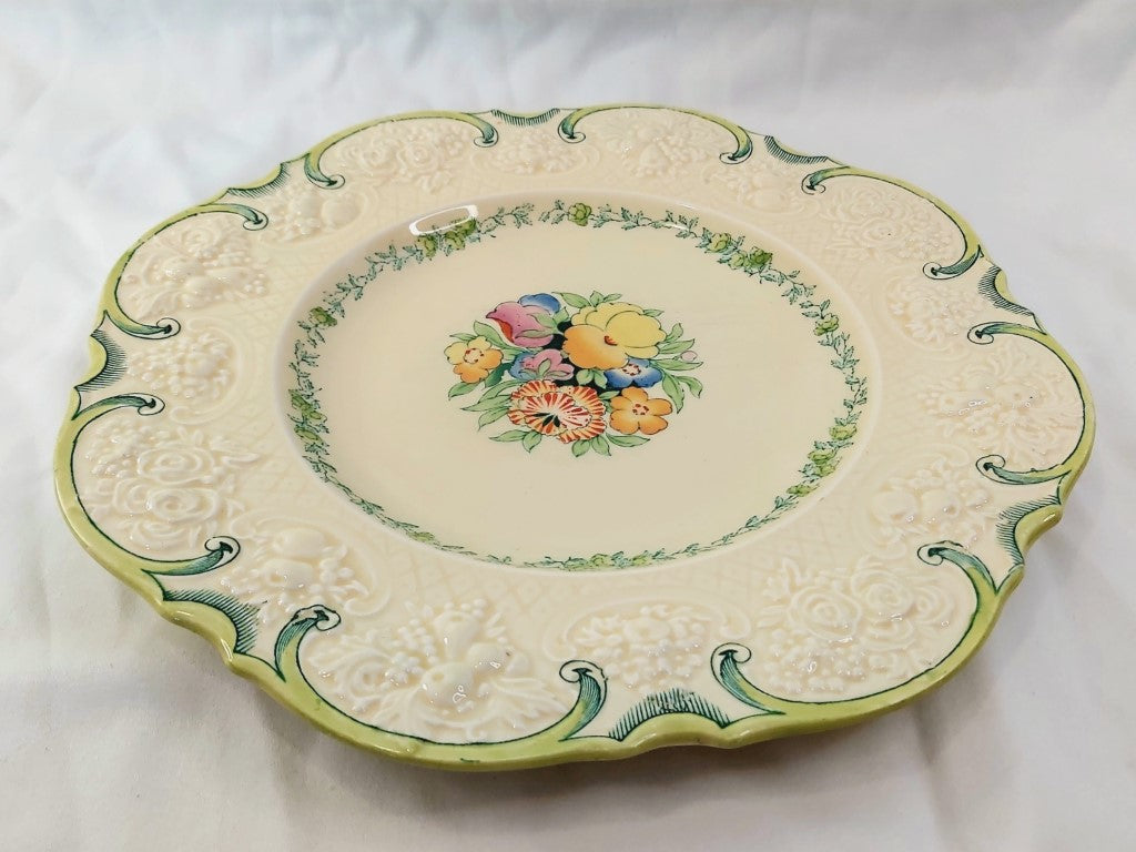 Crown Ducal 1930's Majolica Floral Plate