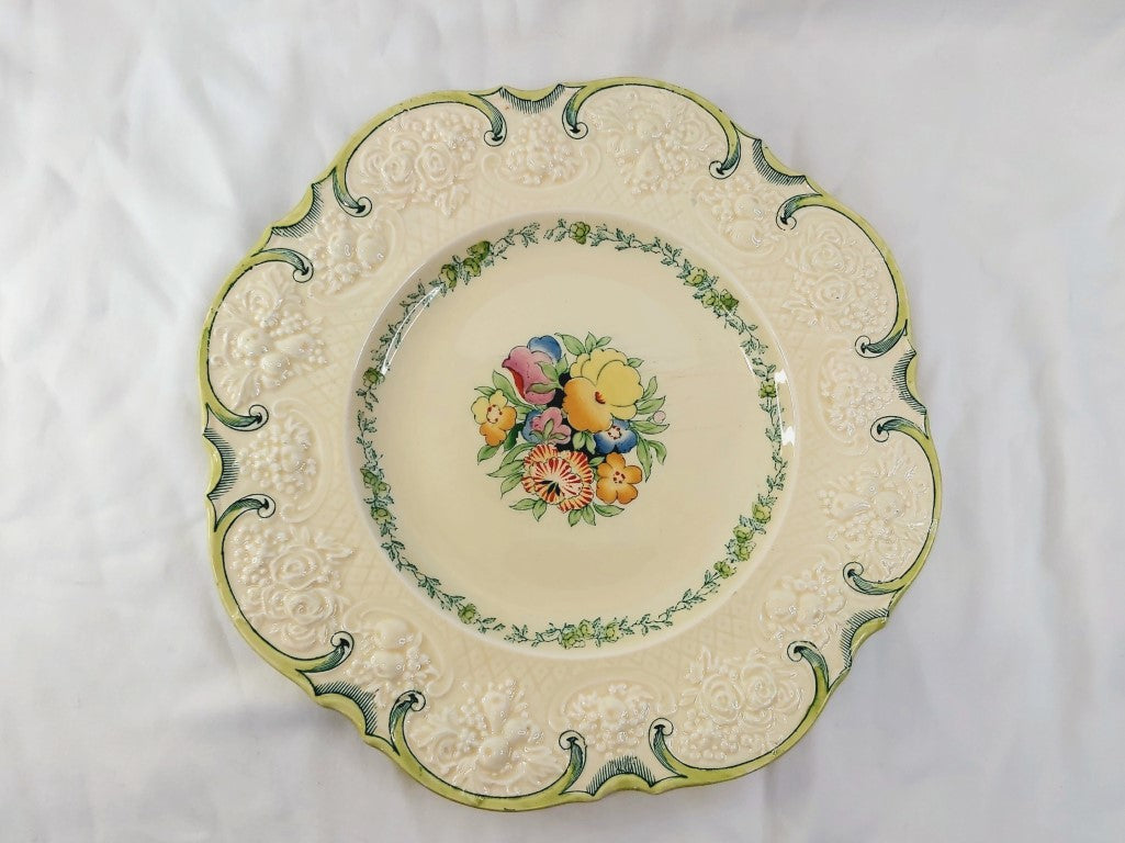 Crown Ducal 1930's Majolica Floral Plate
