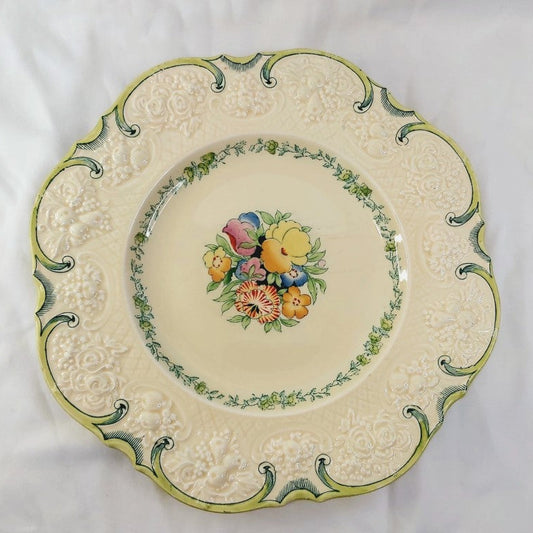 Crown Ducal 1930's Majolica Floral Plate