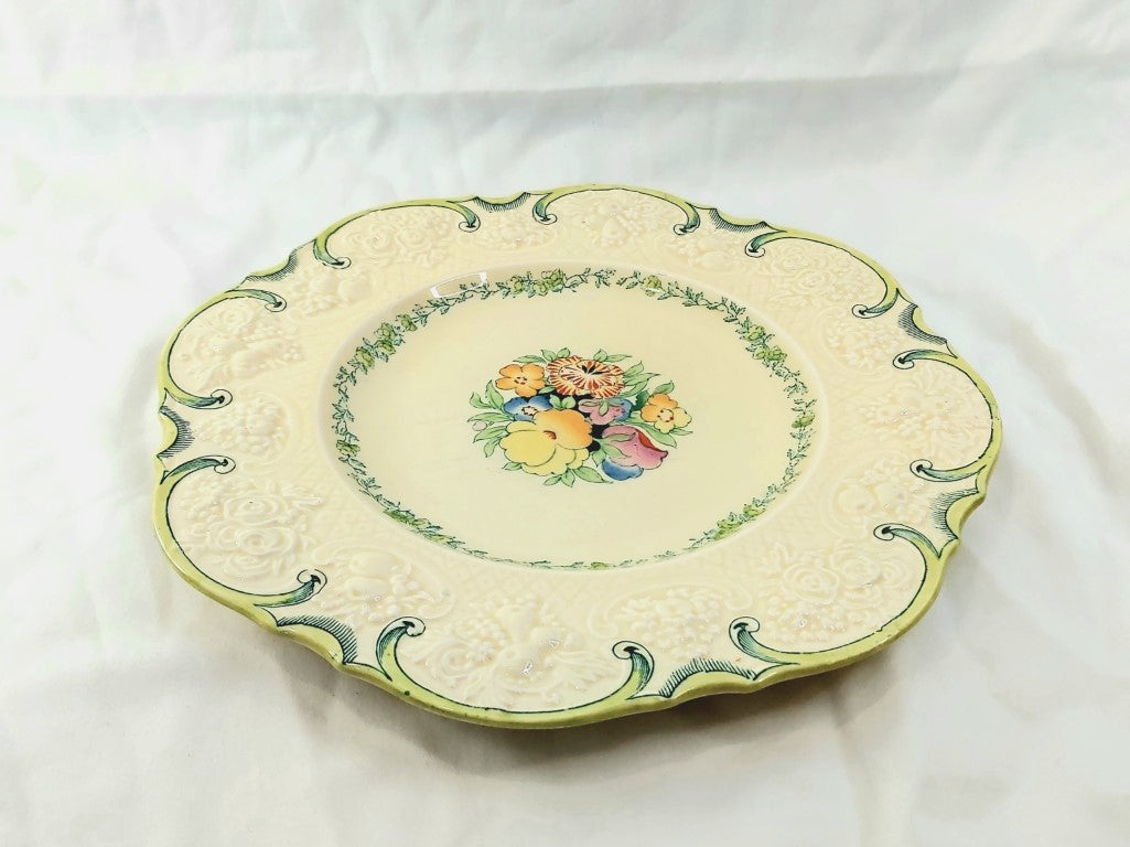 Crown Ducal 1930's Majolica Floral Plate