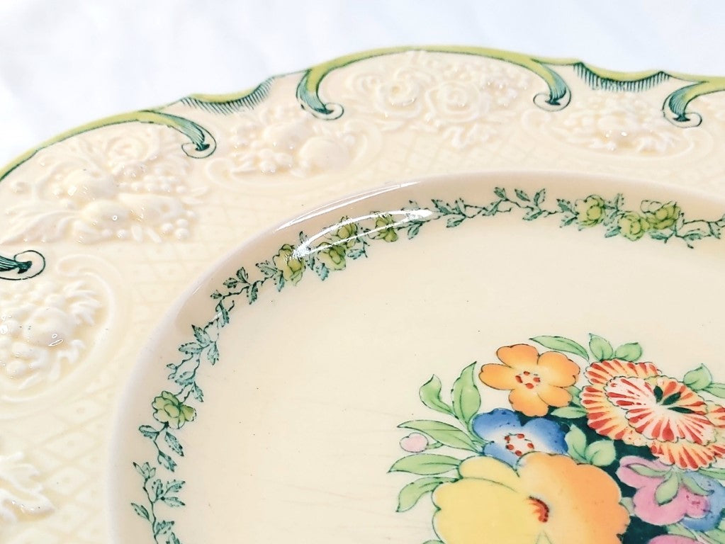 Crown Ducal 1930's Majolica Floral Plate