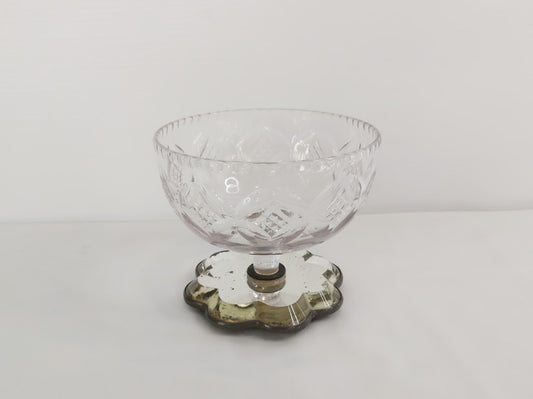 Stunning Unique Crystal Pedestal Bowl