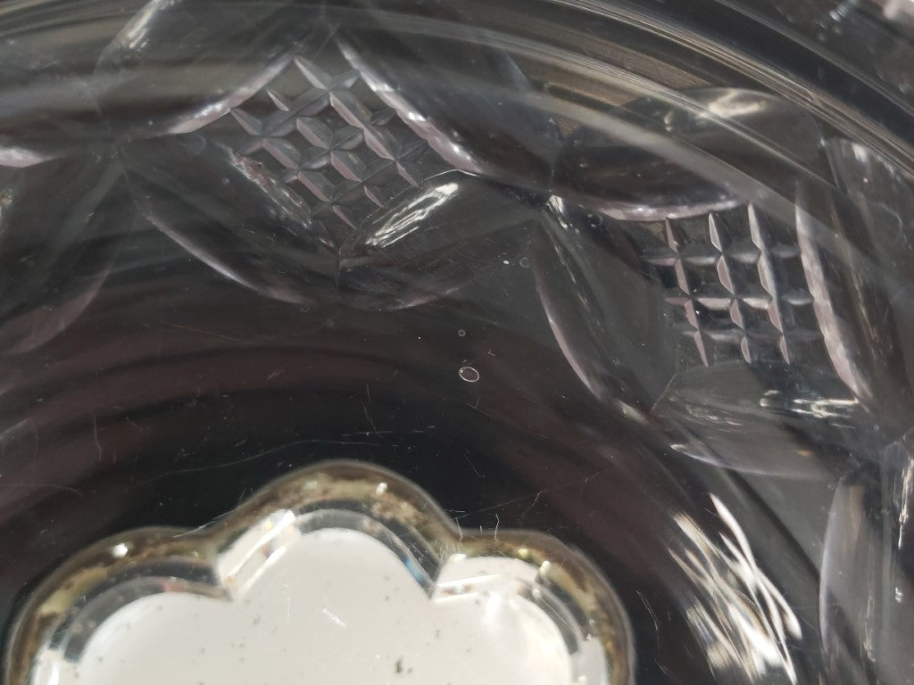 Stunning Unique Crystal Pedestal Bowl