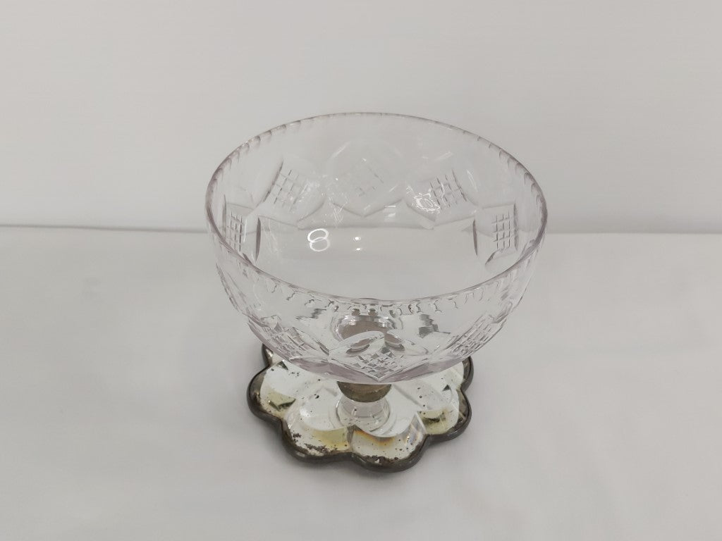 Stunning Unique Crystal Pedestal Bowl
