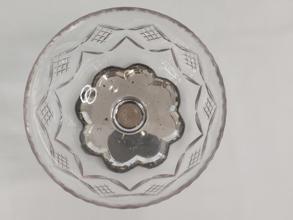 Stunning Unique Crystal Pedestal Bowl