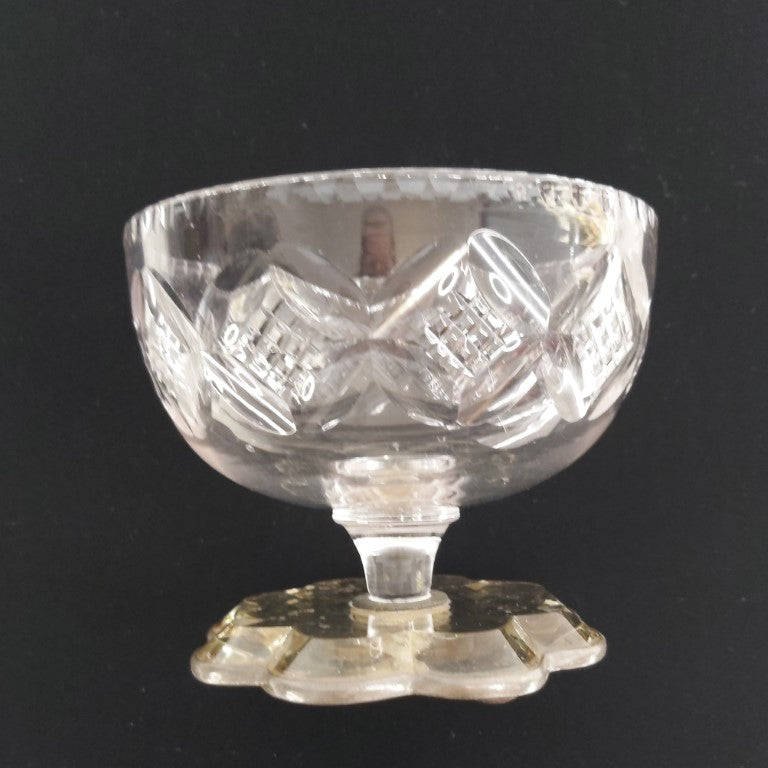 Stunning Unique Crystal Pedestal Bowl