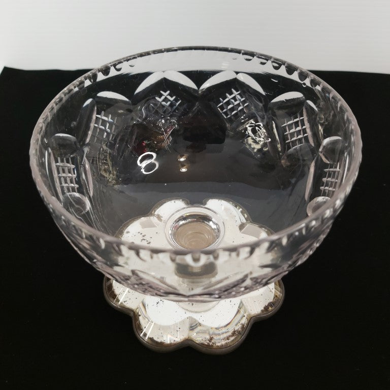 Stunning Unique Crystal Pedestal Bowl