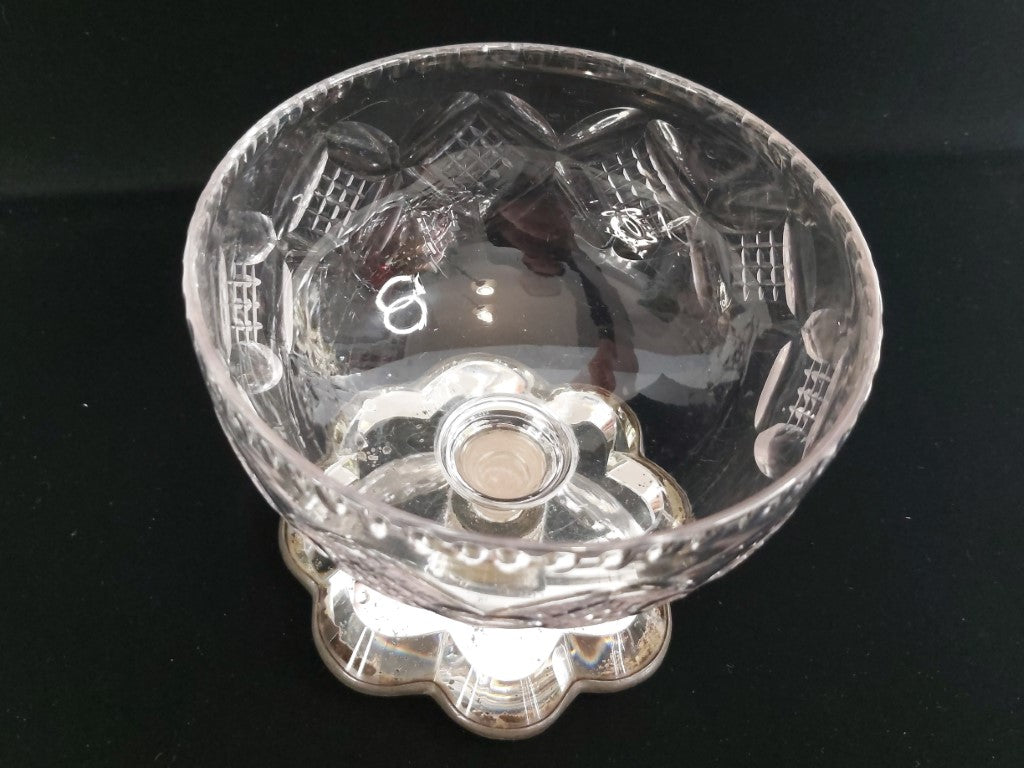 Stunning Unique Crystal Pedestal Bowl