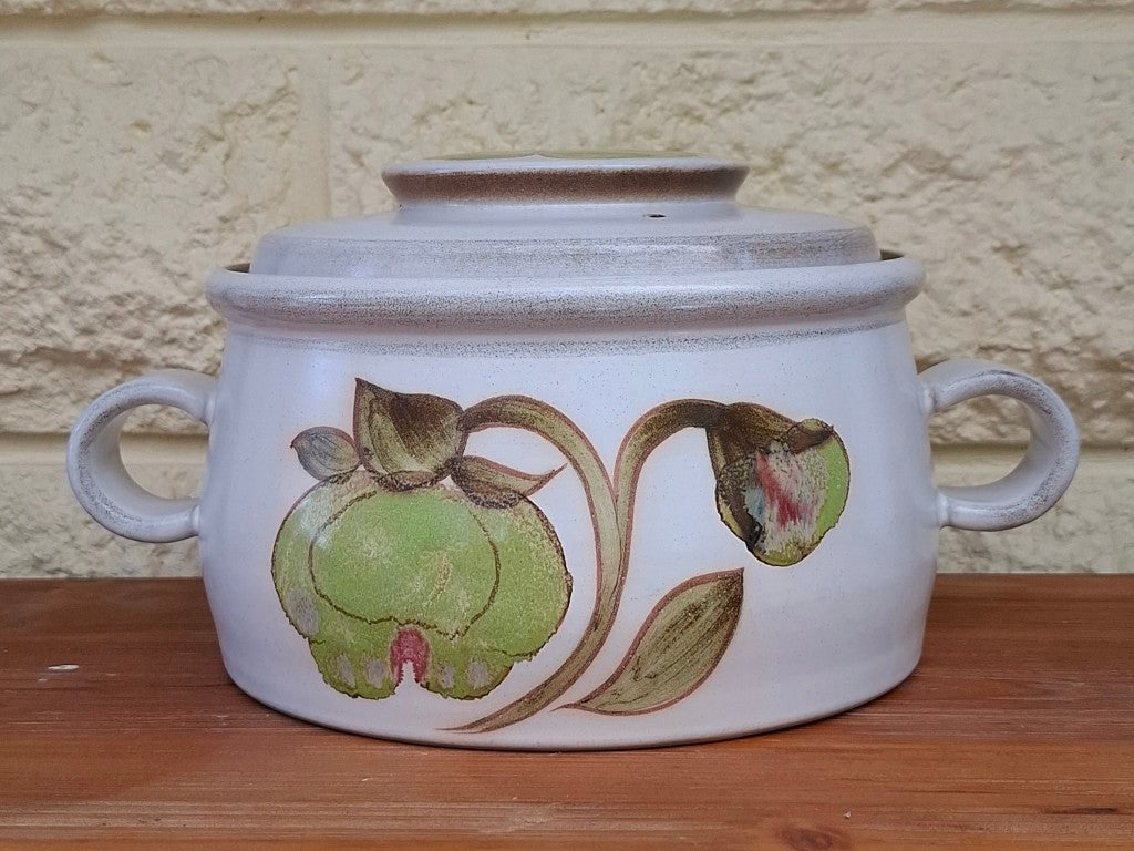 Vintage Denby Troubador 4 Pint Casserole Dish & Lid