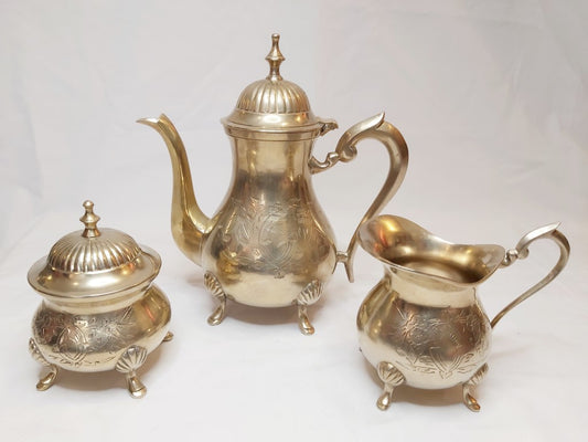 Vintage Engraved EPNS Coffee Pot Set