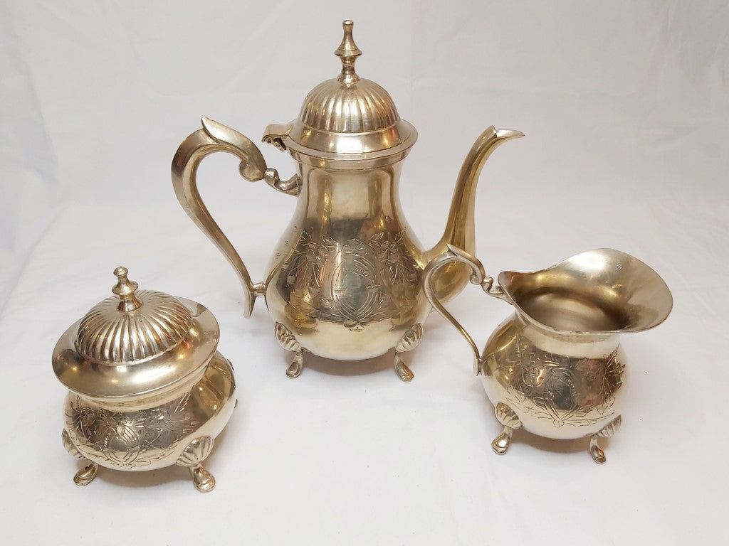 Vintage Engraved EPNS Coffee Pot Set