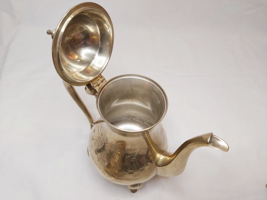Vintage Engraved EPNS Coffee Pot Set