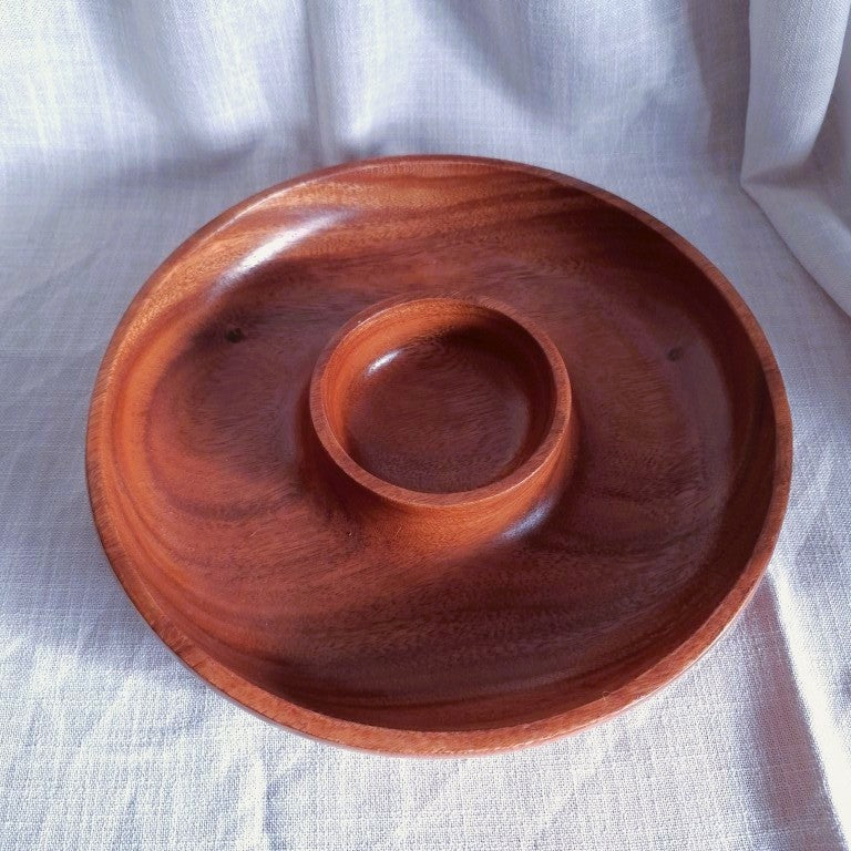 Ecology Round Acacia Wood Chip and Dip Bowl
