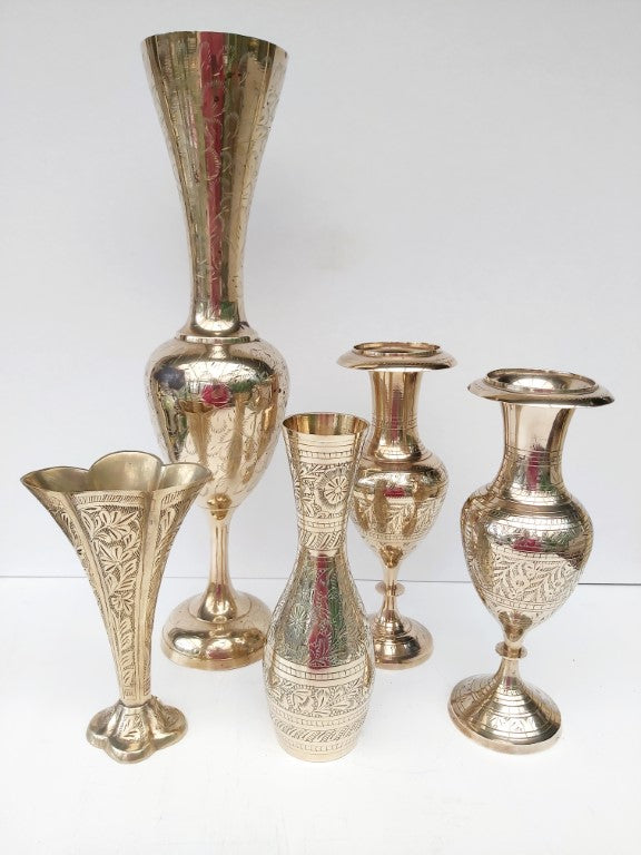 Beautiful Engraved Brass Vase