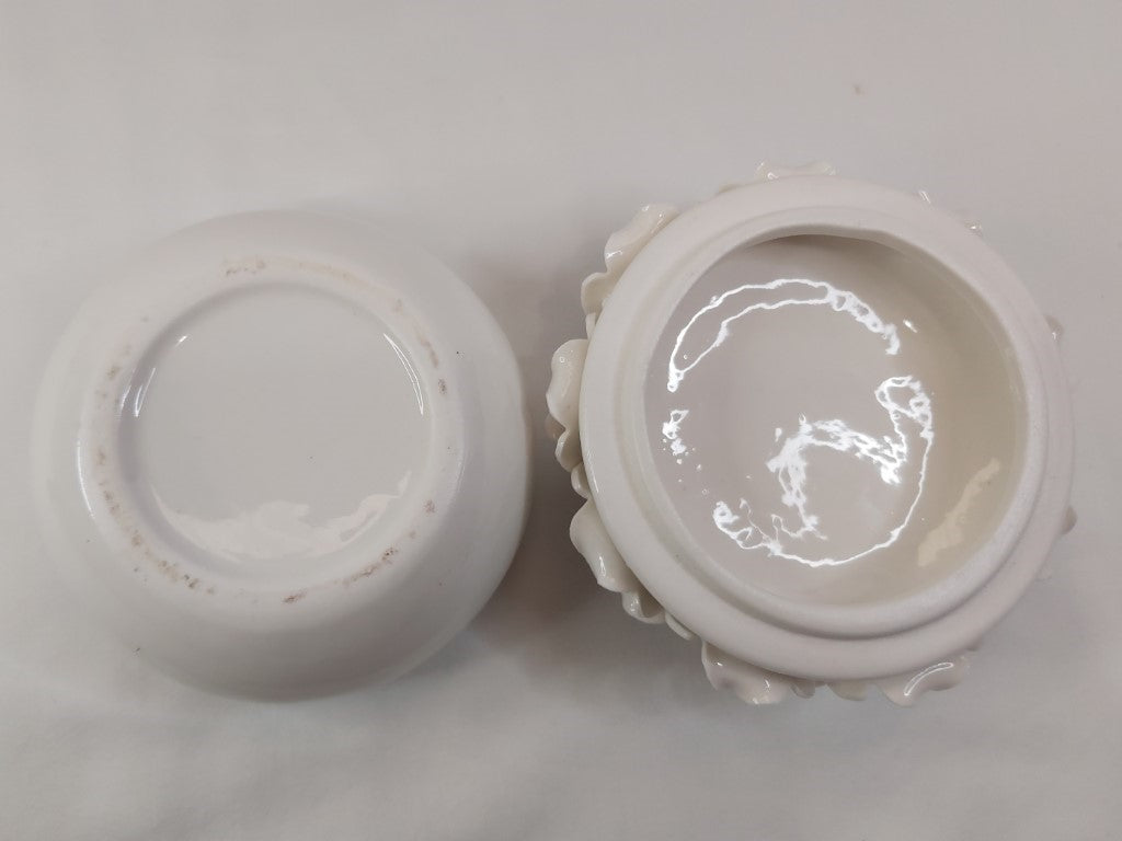 Stunning 3D Flower Lidded Trinket Bowl