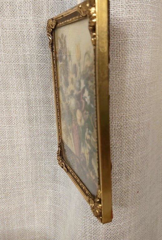 Framed Miniature "Spring Bouquet" Reproduction Oil Painting