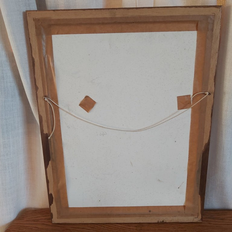 Framed Sunflower Print Signed Carfield