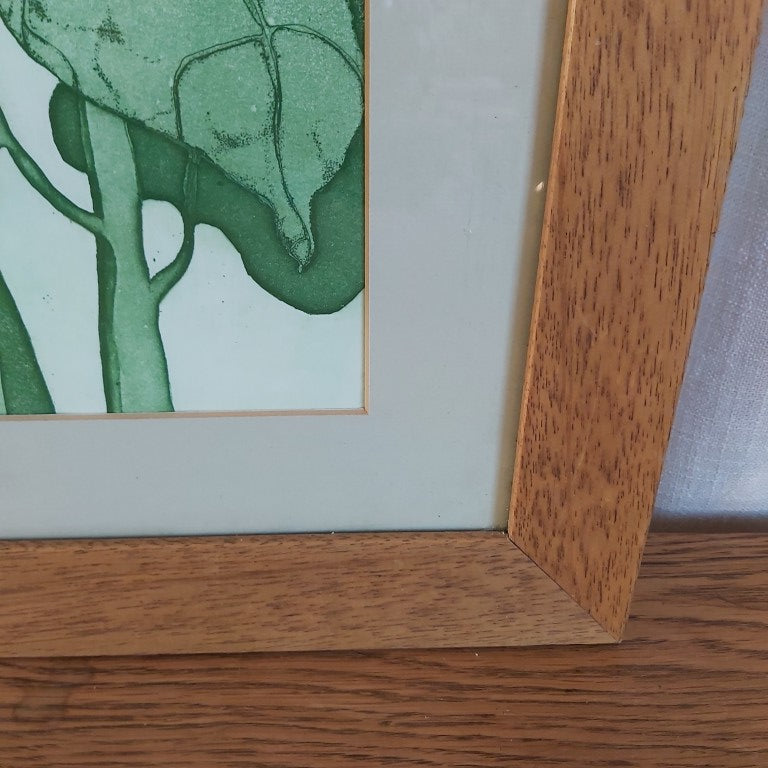 Framed Sunflower Print Signed Carfield