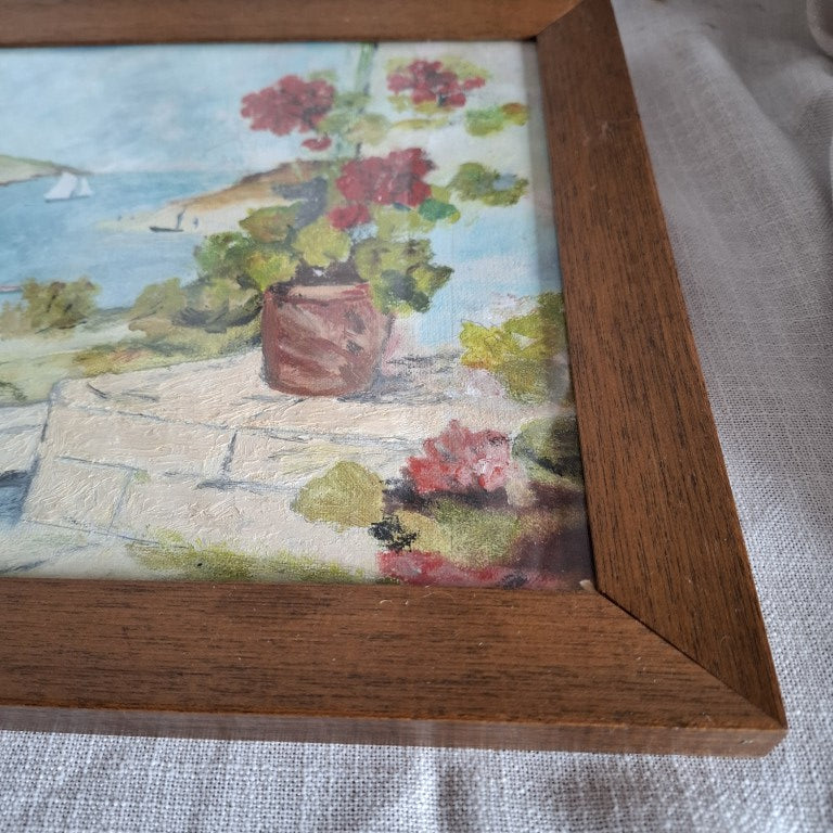 Reproduction Painting of The Geranium by Raymond Wintz Signed by Artist