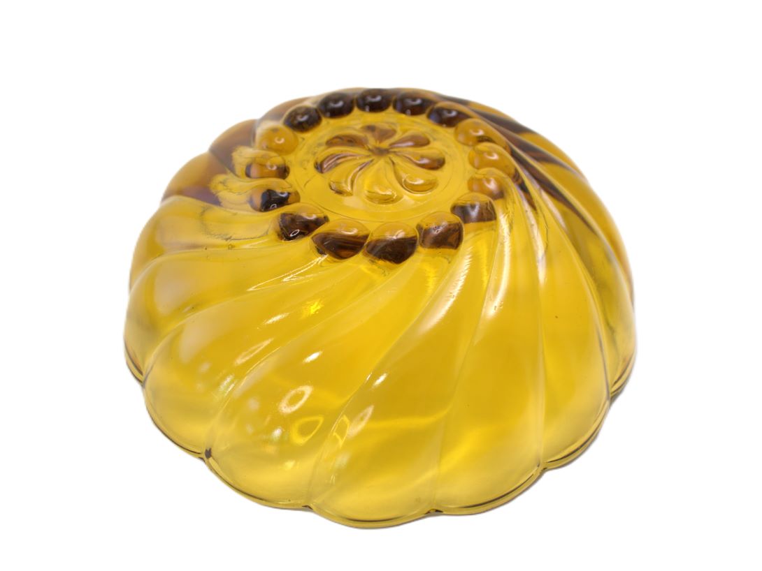 Hazel Atlas Seashell Amber Swirl Bowl