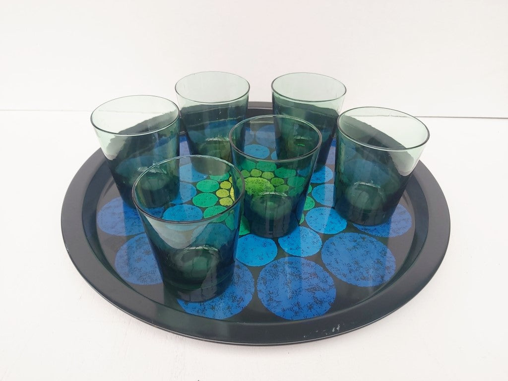 MCM Elite Trays MTM Blue Metal Pop Art Tray