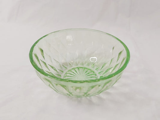 Green Depression Glass Bowl