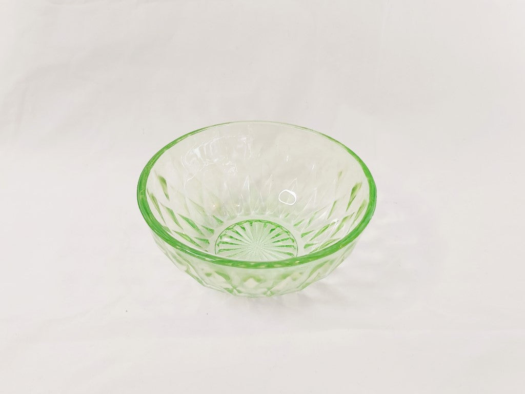 Green Depression Glass Bowl