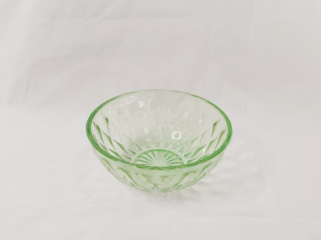 Green Depression Glass Bowl