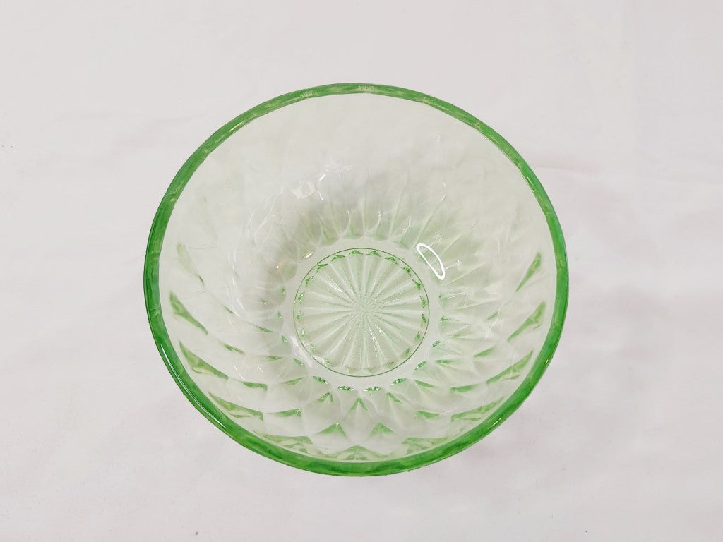 Green Depression Glass Bowl