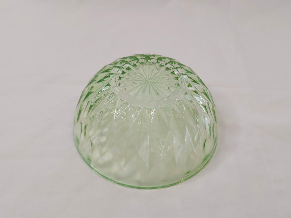Green Depression Glass Bowl