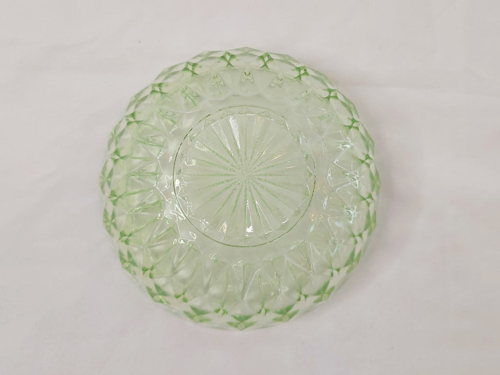 Green Depression Glass Bowl